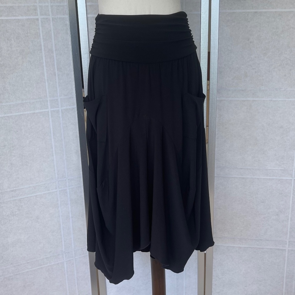 Erin Paige Black Asymmetrical Skirt sz S